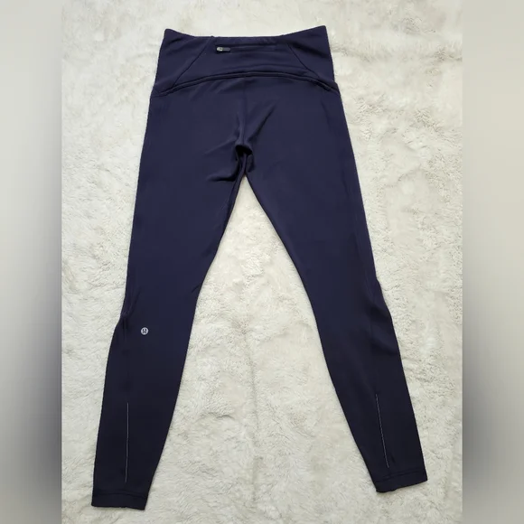 Lululemon Fast as Fleece Tight 28” Size 8 Midnight Navy Legging Active Run Lined - Picture 9 of 16